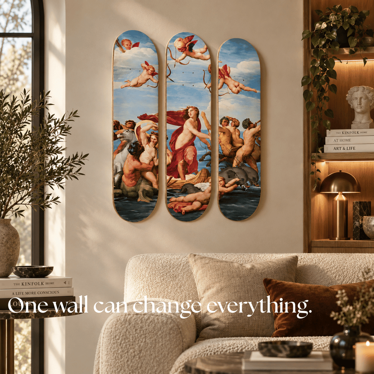 DROMEDA™ Raphael's The Triumph of Galatea | Skateboard Deck Triptych