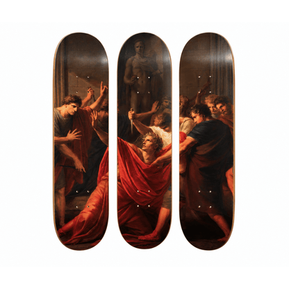DROMEDA™  Füger's The Assassination of Julius Caesar | Skateboard Deck Triptych