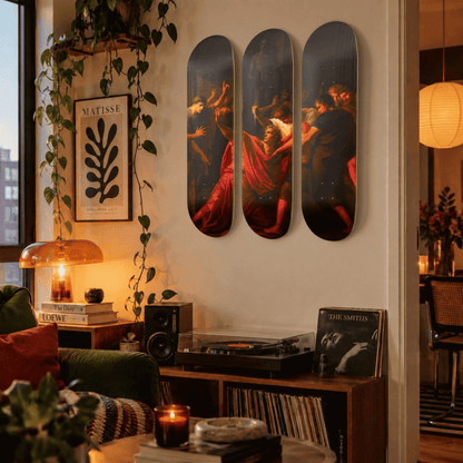 DROMEDA™  Füger's The Assassination of Julius Caesar | Skateboard Deck Triptych