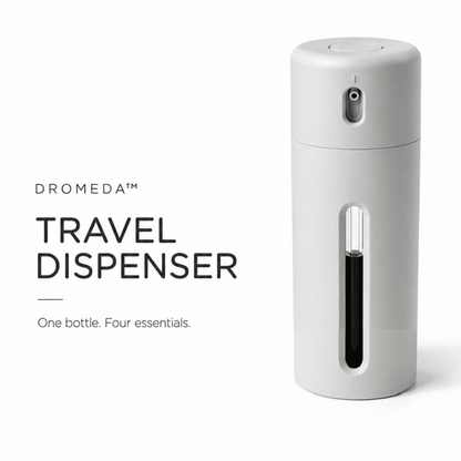 Dromeda™ Travel Dispenser | 4-in-1 Refillable Toiletry Bottle