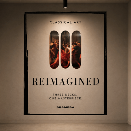 DROMEDA™  Füger's The Assassination of Julius Caesar | Skateboard Deck Triptych