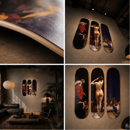 DROMEDA™  Gérôme's A Roman Slave Market | Skateboard Deck Triptych
